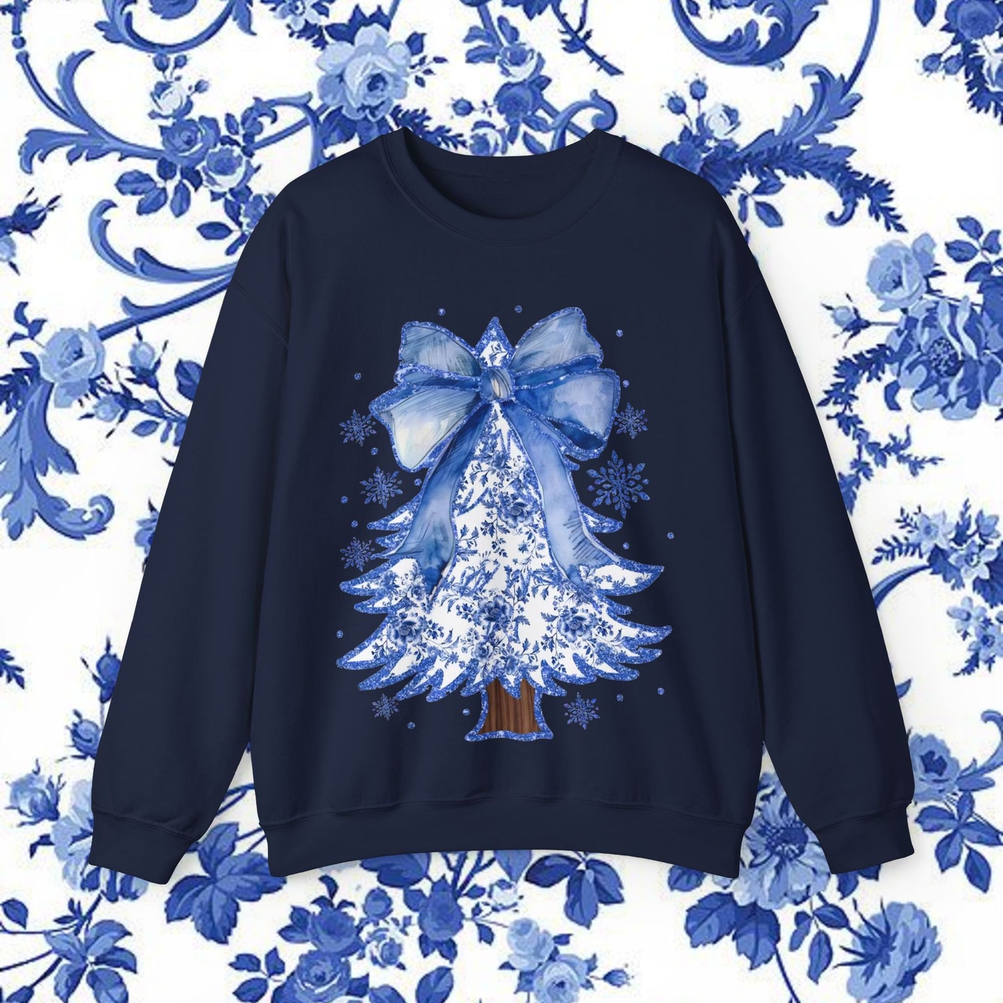 Blue Blue Blue Christmas Sweatshirt