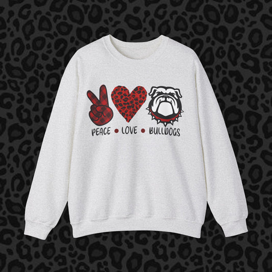 Peace - Love - Bulldogs Sweatshirt